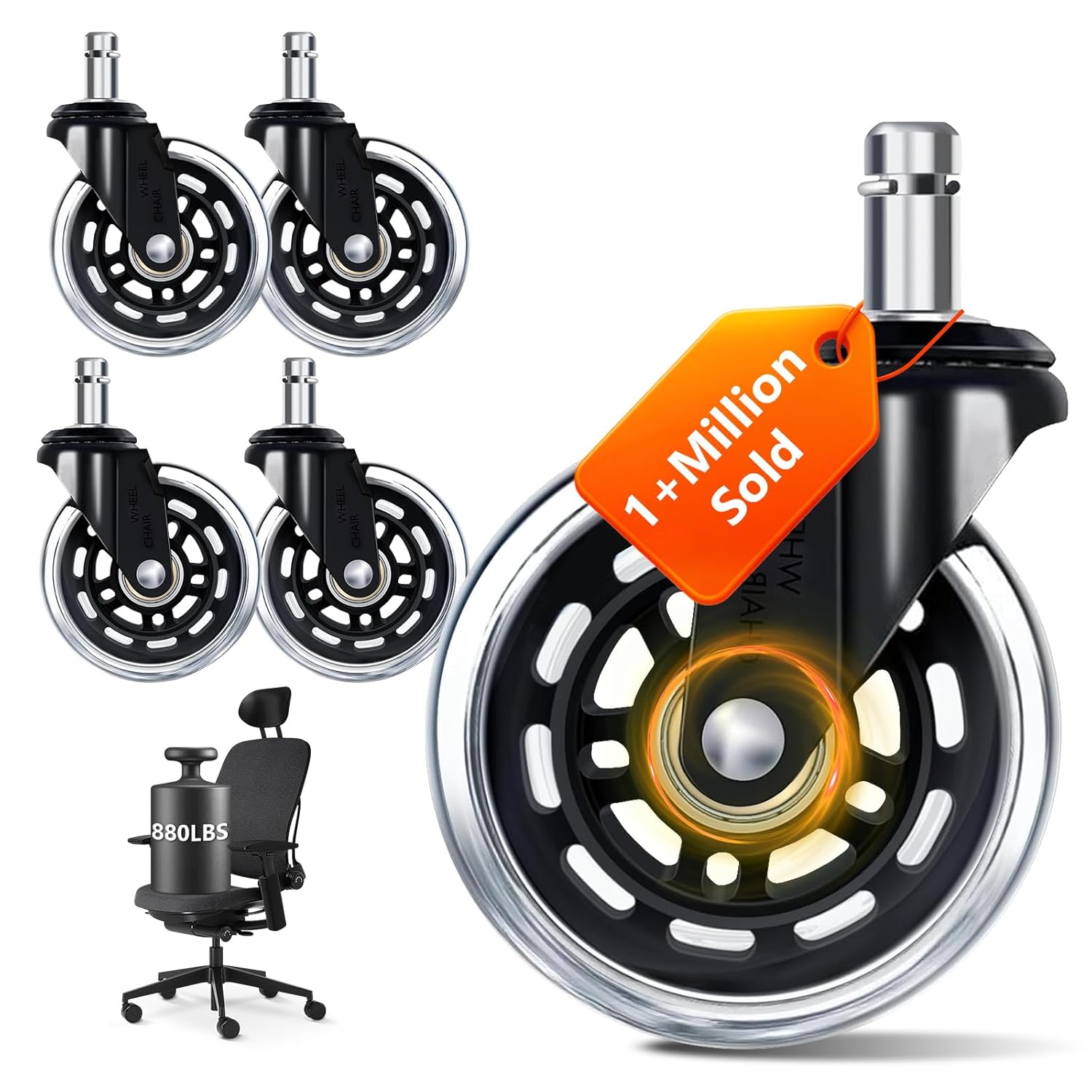 Office Furniture Plan - 3 Inch Office Chair Wheels Set