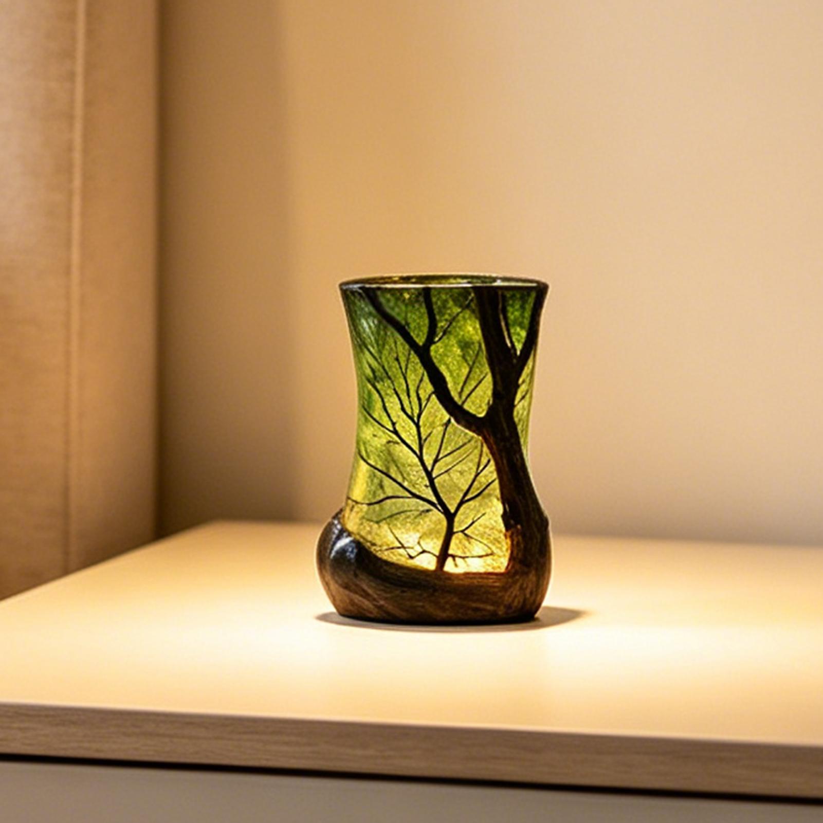 Office Furniture Table - Bedside Table Lamp Forest Nightlight Decorative