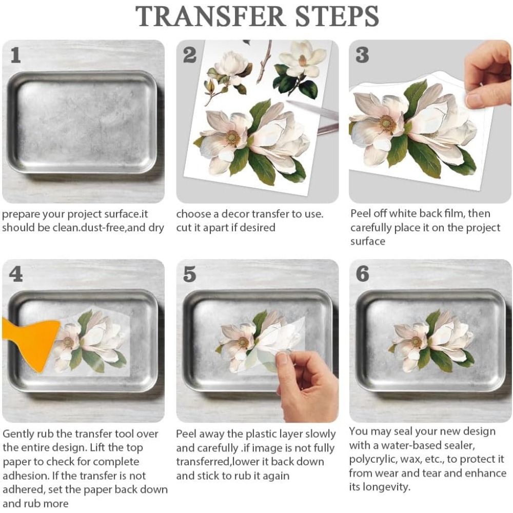 3pcs/Set Rose Rub on Transfers - Office Furniture Plan review and price