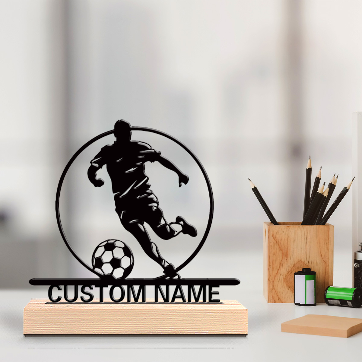 Custom Soccer Player Metal Sta - Office Furniture Table review and price