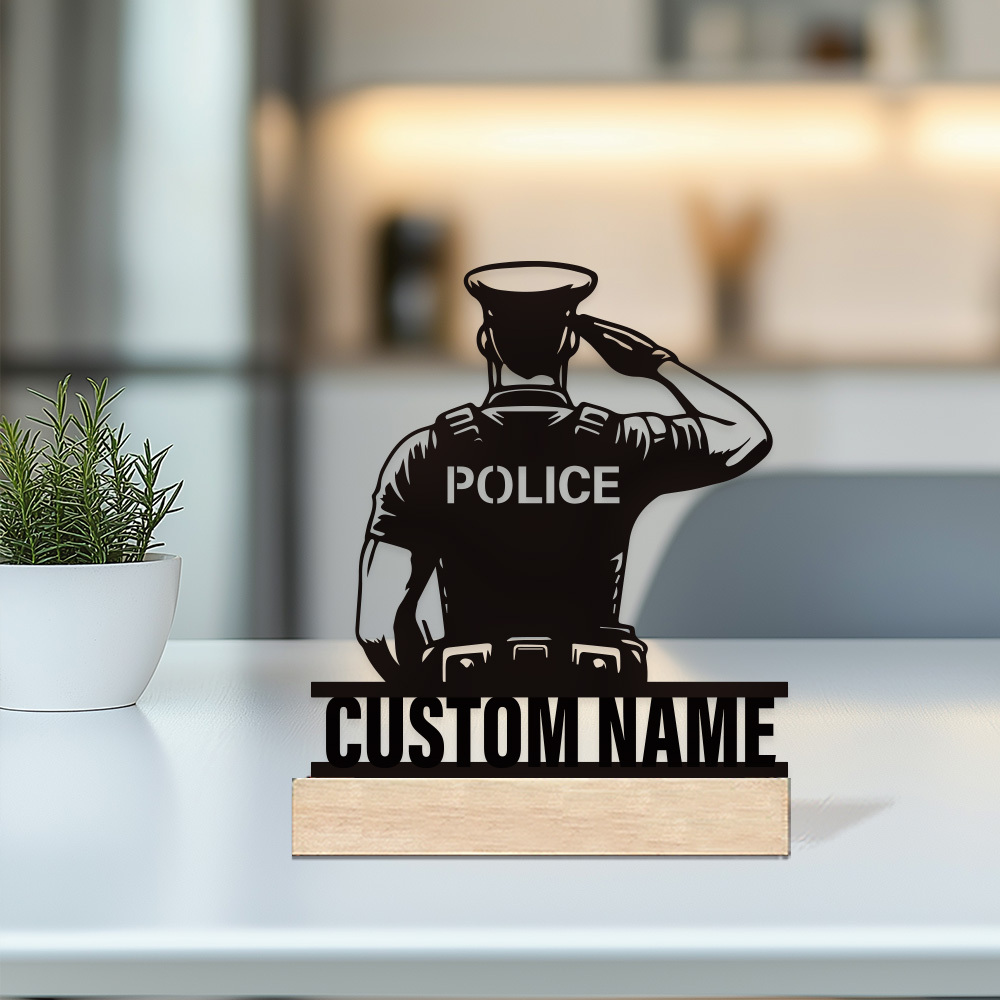 Personalized Metal Police Badg - Office Furniture Table review and price