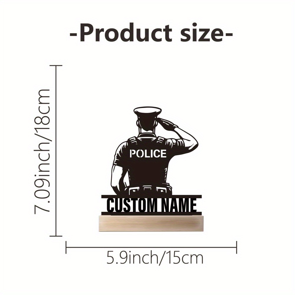 Personalized Metal Police Badg - Office Furniture Table review and price