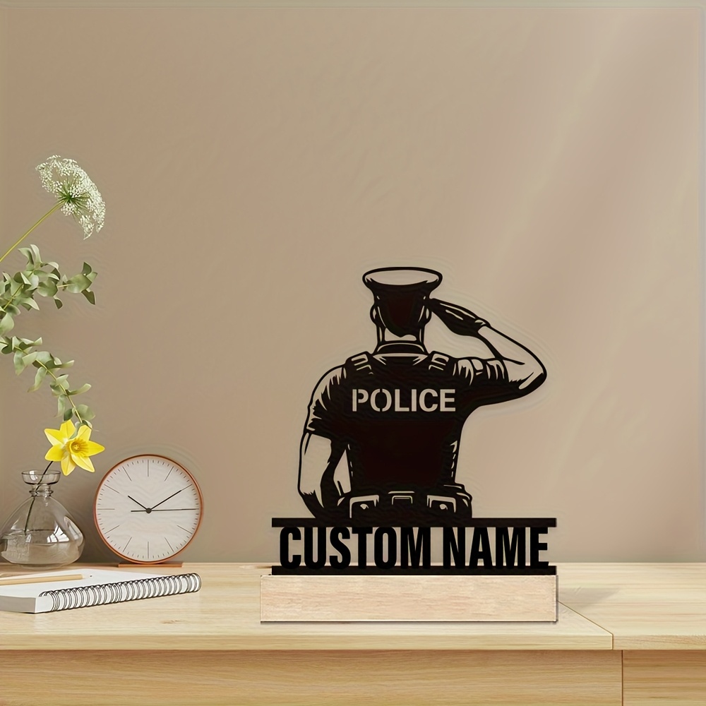 Personalized Metal Police Badg - Office Furniture Table review and price