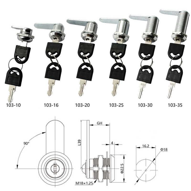 Cam Lock Security Lock 16-40mm - Office Furniture Hardware review and price
